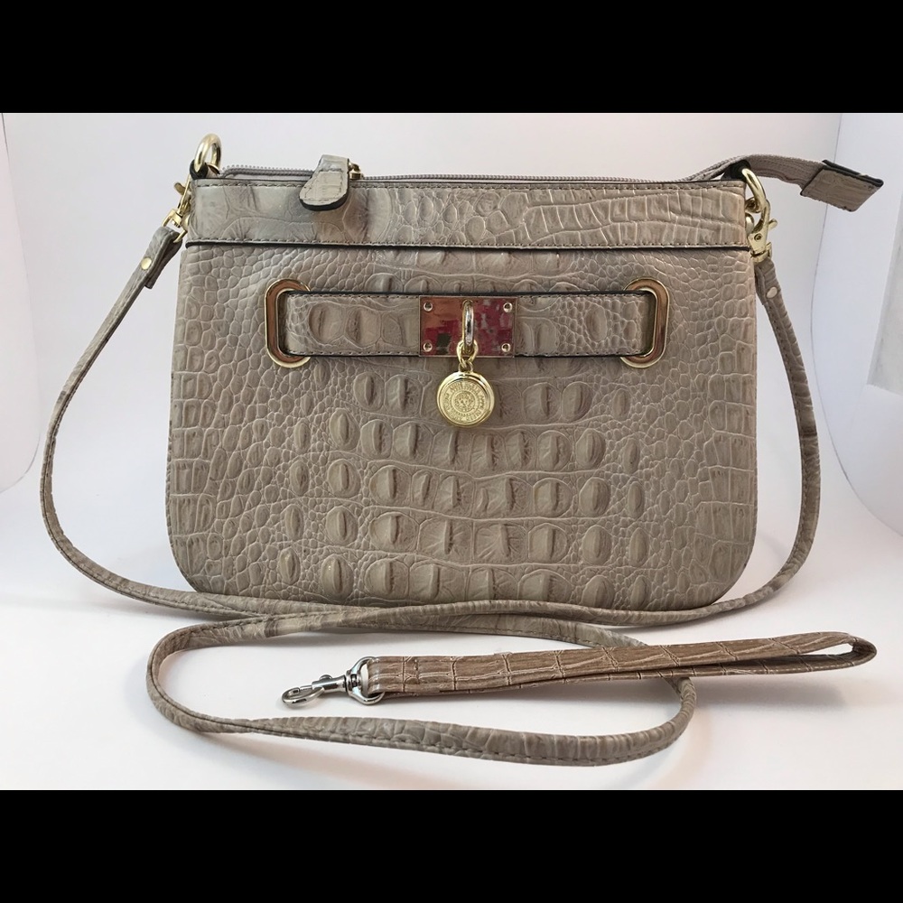 Anne Klein Faux Alligator Handbag
